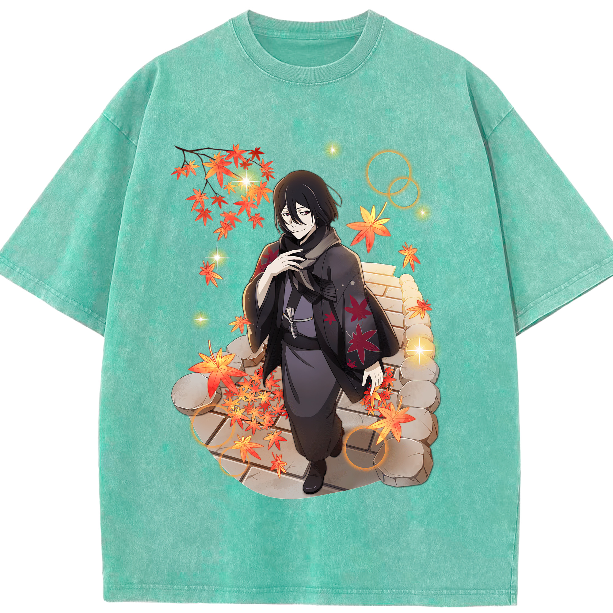（画像用） 文豪ストレイドッグス Bungo Stray Dogs 綿100% ヴィンテージ風 半袖Tシャツ（フロントプリント）